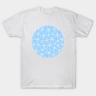 Baby Blue Modern Geometric Abstract Design T-Shirt